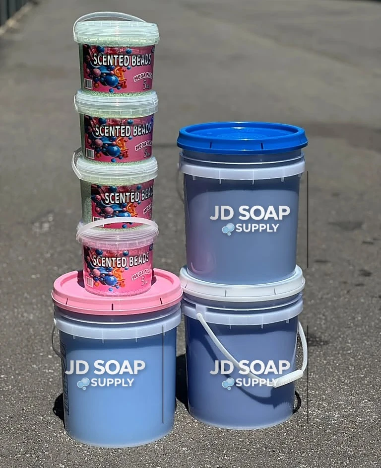 JD Soap Supply 5-gallon buckets and scent beads